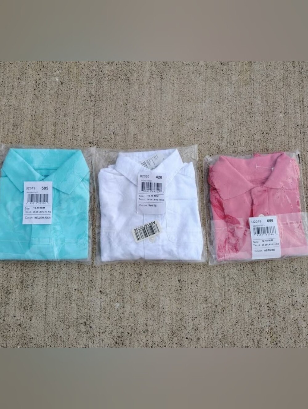 Lot of 3 boys short sleeve polo shirts NEW- 12/18 Months-  Children's Place
